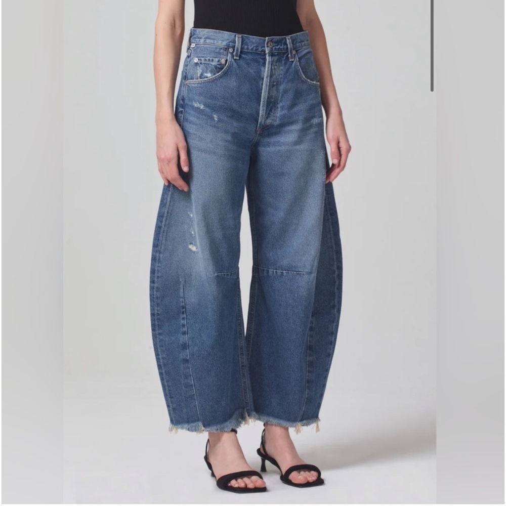 Citizens Of Humanity Distressed Blue High Rise Jeans - Picture 7 of 15